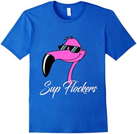 Men's Flamingo Funny T Shirt:Flamingo  XL Royal Blue