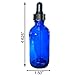 (12 Pack) 2 oz. Cobalt Boston Round with Black Glass Dropper