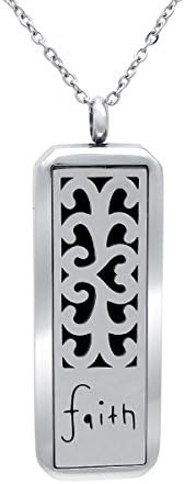 VOJO Essential Oil Necklace Stainless Steel Diffuser Locket Pendant