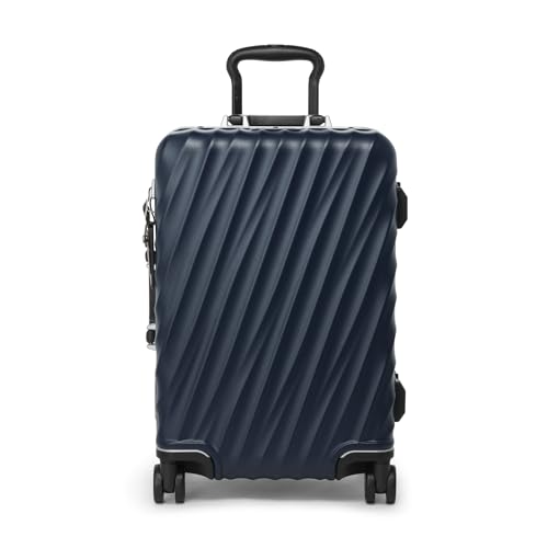 TUMI International 4 Wheel Carry On Suitcase, Navy Texture, Blue, One Size