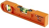 Keson LKTRF ABS Plastic Rounded Torpedo Level with 2 20% Magnified Vials, 9-Inch