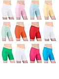 Sexy Basics Womens 12 Pack Sheer & Sexy Cotton Spandex Boyshort Yoga Boxer Briefs (2XL, CPK2)