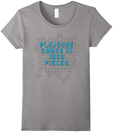 Women's Jigsaw Puzzle 1000 Pieces T Shirt - Funny Hobby Slogan XL Slate