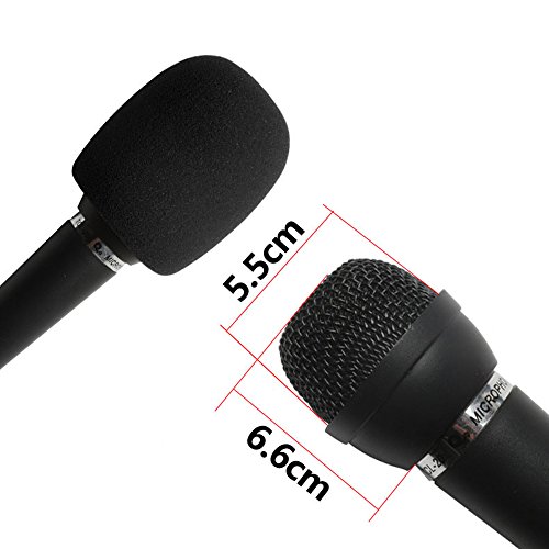 Simtyso® Black Foam Windscreen for All Shure Ball Type Microphones Pack of 2