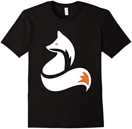 Mens White/Orange Fox Shirt XL Black
