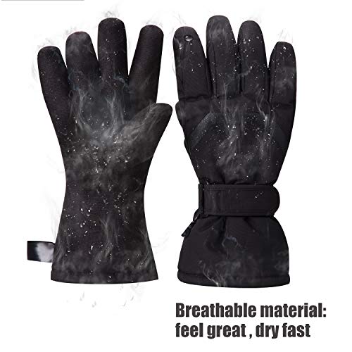 NXONE Waterproof Snow Gloves Windproof Ski Gloves, Winter Warm Snowboard Gloves Cold Weather Gloves Men & Women Medium