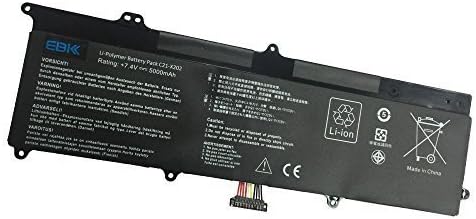 EBK® NEW Battery for Asus Vivo Book X201E S200E X202E C21-X202 (X201E-05) VIVOBOOK S200e Laptop Computers[7.4V5000mah] -USA shipping