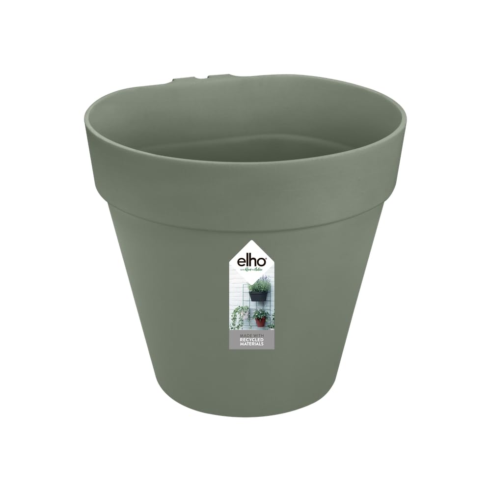 elho Loft Urban Green Wall Pot Single 15 - Flower Pot for Outdoor - 100% Recycled Plastic - Ø 15.0 x H 13.5 cm - Green/Pistachio Green