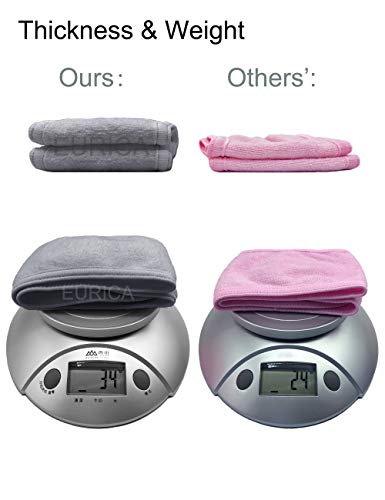 Spa Headband Hair Wrap EURICA Sweat Headband Head Wrap Hair Towel Wrap Non-slip Stretchable Washable Makeup Headband for Face Wash Facial Treatment Sport Pack of 6 Fits All Gray
