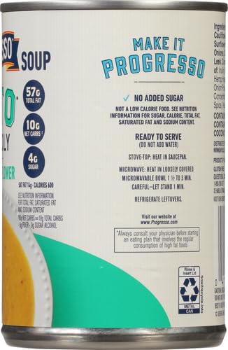 PROGRESSO KETO-FRIENDLY CREAMY CAULIFLOWER CANNED SOUP, 14.5 OZ.