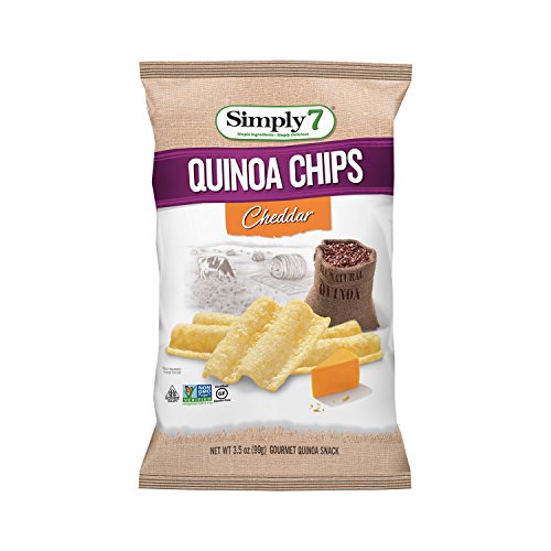Simply7 Quinoa Chips, Gluten Free, Cheddar, 3.5 Ounce (Pack of 12)