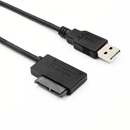 USB 2.0 to 7+6 13 Pin SATA Laptop & CD/DVD ROM Optical Drive Adapter Cable