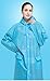 AIRCEE Lightweight Easy Carry Poncho Wind Hooded Jacket Raincoat (Blue)