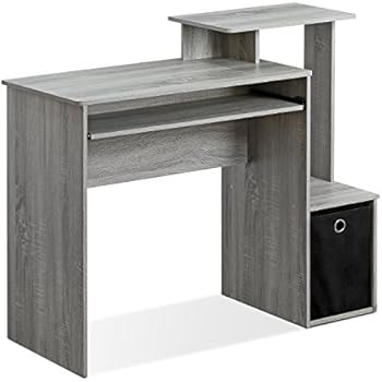 FURINNO Econ Multipurpose Home Office Computer Writing Desk, French Oak Grey