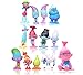 Max Fun Set of 13pcs Trolls dolls, 3-6cm Tall Movie Trolls Action Figures Cake toppers, Multicolors