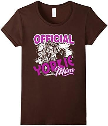 Womens Yorkie T shirts - Yorkie Mom Shirt XL Brown