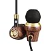 In Ear Headphones, Elepawl Genuine Wood Noise-isolating Earbuds Stereo Earphones with Microphone for Apple iPhone, iPad, iPod, Android Smart Phone, Tablet and More