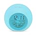 OUTWIT Kids Alarm Clock, Wake Up Digital Clock for Kids, 7 Colors Changing Light Bedside Clock for Boys Girls Bedroom, with Indoor Temperature Calendar, Touch Control and Snoozing