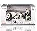 Liberty Imports Cute Giant Panda Family Toy Figures with Cubs - Safari Zoo Animals Plastic Figurines - Educational Detailed Gift Set for Kids Children (4 Pieces)