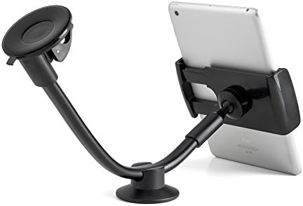 Gobbest Universal Windshield Dashboard Long Arm Car Mount Holder Cradle with Two Strong Suction Cups for 7-8 Inch Screen Phablet,Tablet or PC - Black