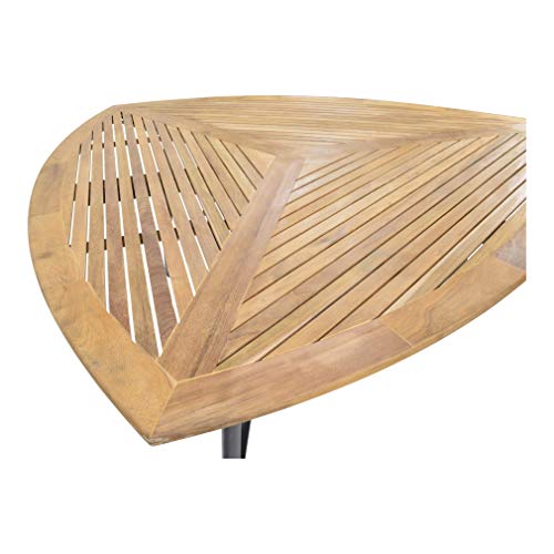 LLiving Gartentisch Esstisch Tafel Monza dreieckig 170x170x74 cm Teak – Bild 3