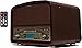 TechPlay TCP9560 BN High Power 20W Retro Wooden 3 Speed Bluetooth Turntable with CD Player, AM/FM Radio, USB  Recording & Playback with Remote Control – Walnut
