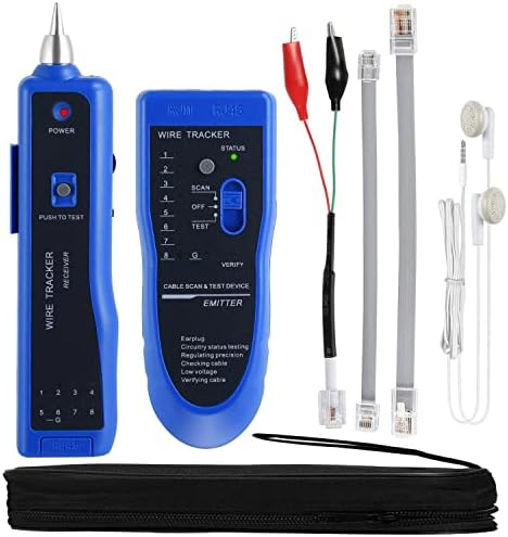 Network Cable Tester Kit - Tone Tracker & Line Finder For RJ45/RJ11 Ethernet & Phone Cables