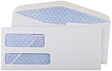 AmazonBasics #9 Double Window Security Tinted Envelopes, White, 500 ct
