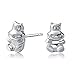 MBLife 925 Sterling Silver Hungry Hippos Stud Earrings