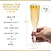 Champagne Flutes Disposable Gold - 50 Count Clear 5.5Oz Plastic Disposable Mimosa Rimmed Flute Glasses Steamless Shatterproof BPA Free Cocktail Cups for New Year Party Weddings Birthdays and Hosting