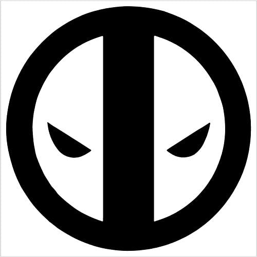Deadpool - Car Sticker Decal (5", Black)