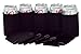 QualityPerfection 12 Black Party Drink Blank Can Coolers (4,6 ,12 ,25 or 50 Bulk Pack) Blank Beer, Soda Coolies Sleeves | Soft, Insulated Coolers | 45 Colors | Perfect For DIY Projects,Holidays,Events
