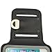 iGadgitz U2043 Reflective Anti-Slip Neoprene Sports Gym Jogging Armband Compatible with Apple iPod Nano 7th Generation 16GB - Black