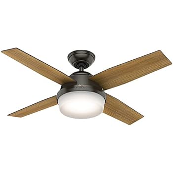 Hunter Indoor Ceiling Fan With Light And Remote Control Dempsey