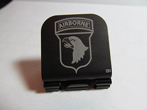 101st Airborne Patch Laser Etched Hat Clip Black