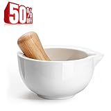 Sweese Porcelain Mortar and Pestle Set, with Pour Spout