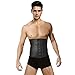 FeelinGirl Men's Tummy Control Steel Boned Waist Trainer Workout Sport Shapewear Size M Black