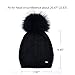 SOMALER Womens Winter Beanie Hats For Women Knit Beanie With Real Fur Pom Pom Ski Caps