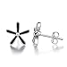 EVERU Flower Stud Earrings Sterling Silver, 4 Styles Options, Rose | Sunflower | Daisy | Lotus (Daisy)