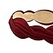 Twist Flower Headband - Colorful Jean Chiffon Broad Hairband for Women,Lady,Kids-Girls Hair Band(Red)