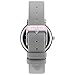 WRISTOLOGY Olivia Womens Crystal Silver Boyfriend Watch Grey Leather Strap
