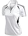 Coolon 2 Tone Collar Zipup Polo T-Shirt White S