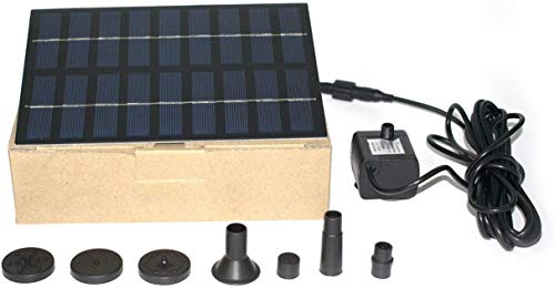 Gocheer 1.8W Solar Fountain Water Pump for Bird Bath Solar Panel Kit Outdoor Fountain for Small Pond, Pool,Patio Garden (Square)
