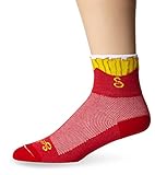 SockGuy Men's Fries Socks, Red, Small/Medium