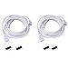 RGBZONE 2 Pack 3 Meters/9.9ft Extension Cable Connect Female Plug to RGB LED Strip Light with Free 4pcs 4pin Connector