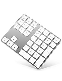 HoRiMe Teclado numérico Bluetooth 32 teclas inalámbrico teclado numérico de aluminio Pad para Smartphone ordenador portátil Windows Surface Pro Apple iMac Mackbook iPad Android Tablet