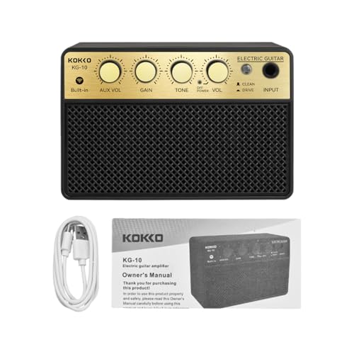 Amplificador de Guitarra Elétrica Portátil com Bateria Recarregável, Bluetooth, Entrada AUX, Saída para Fones, 10W de Potência, Design Compacto Ideal para Prática em Casa, Estúdio e Viagens