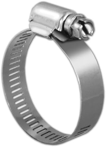 Pro Tie 33024 SAE Size 152 Range 7-1/8-Inch-10-Inch Regular Duty All Stainless Hose Clamp, 6-Pack