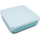melii Reusable Silicone Sandwich Container | Leak-Resistant Food Storage with Easy-Open Lid, BPA-Free, Dishwasher & Microwave Safe, Lunch Box for Kids & Adults (Blue)