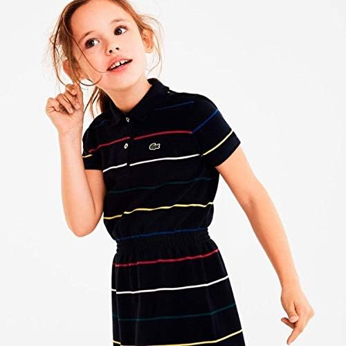Amazon Co Jp ラコステ Lacoste Girlsマルチボーダーポロワンピース ネイビー 10a 140cm Clothing Accessories